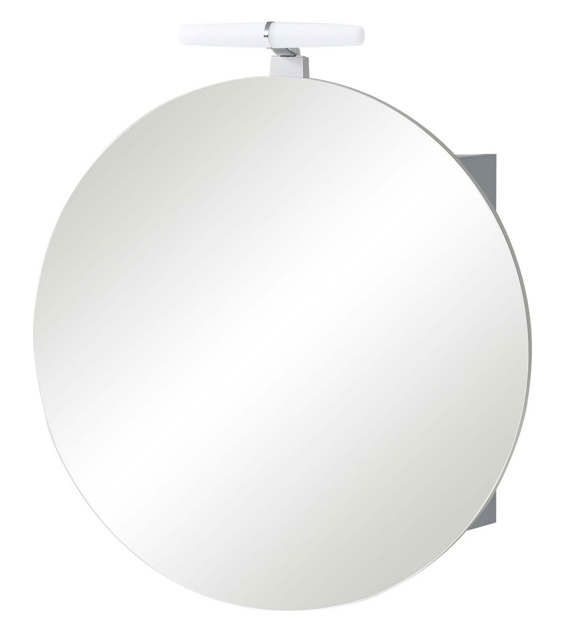 Runder Spiegelschrank mit integrierter Beleuchtung, Frontalansicht