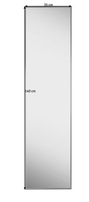 Rechteckiger Facettenspiegel, 35x140 cm, frontal abgebildet.