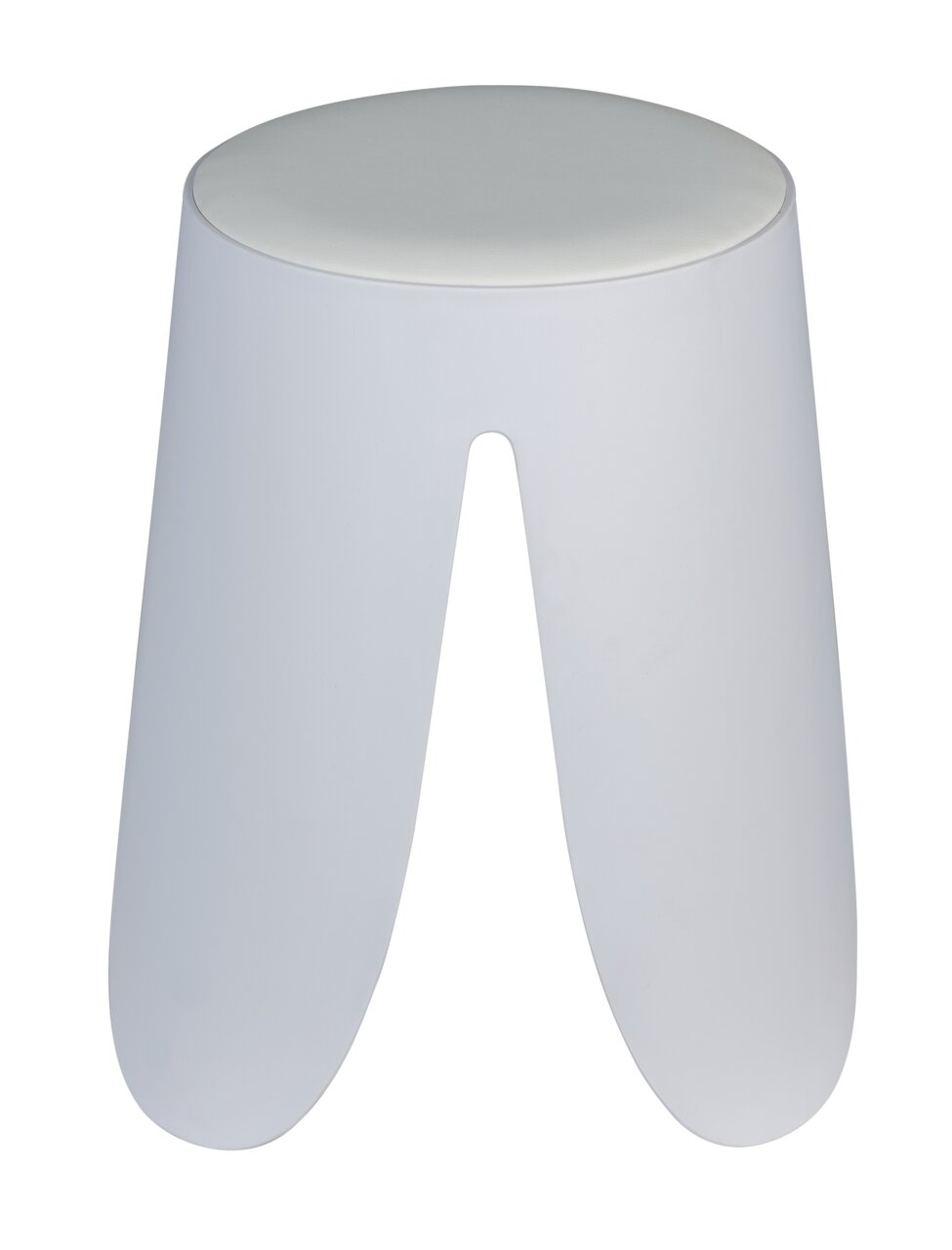 Weißer Universalhocker Comiso, frontal betrachtet