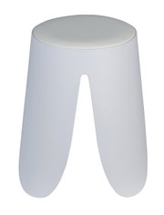 Weißer Universalhocker Comiso, frontal betrachtet