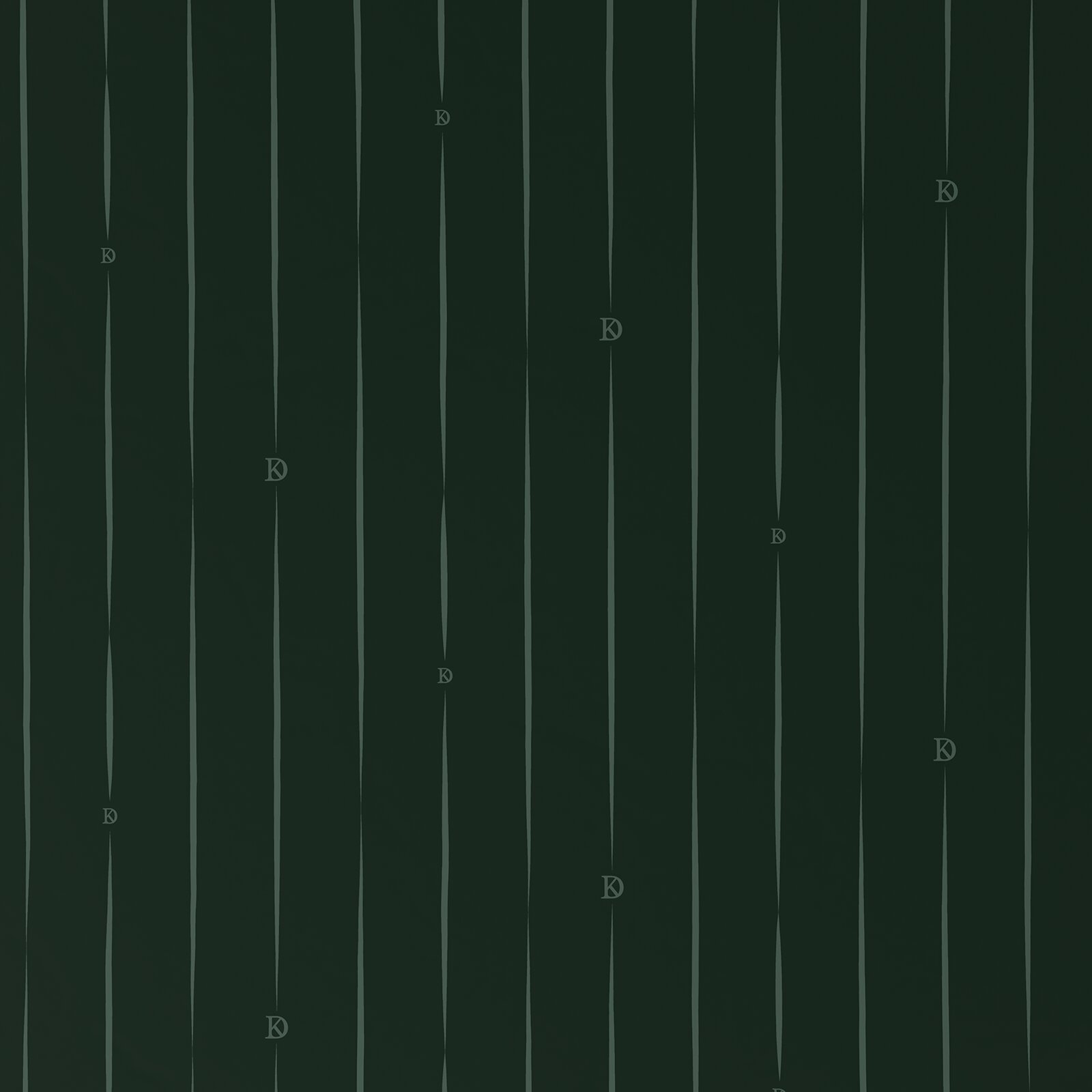 Dunkelgrüne Wendebettwäsche mit feinen vertikalen Streifen und dezentem Muster, Draufsicht