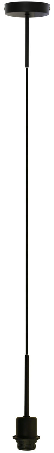 Schwarze Pendelaufhängung in vertikaler Perspektive, geeignet für Beleuchtungssysteme.