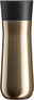 WMF Isolierbecher 0,35l  IMPULSE Goldener Impulse Isolierbecher 0,35l mit schwarzem Deckel, Frontalansicht