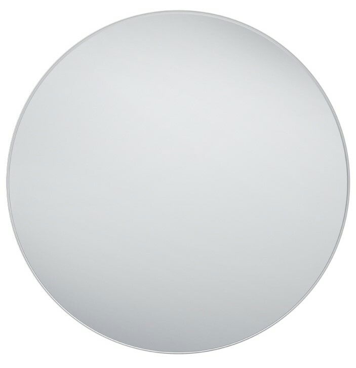 Runder Spiegel mit einem Durchmesser von ca. 80 cm, frontal fotografiert