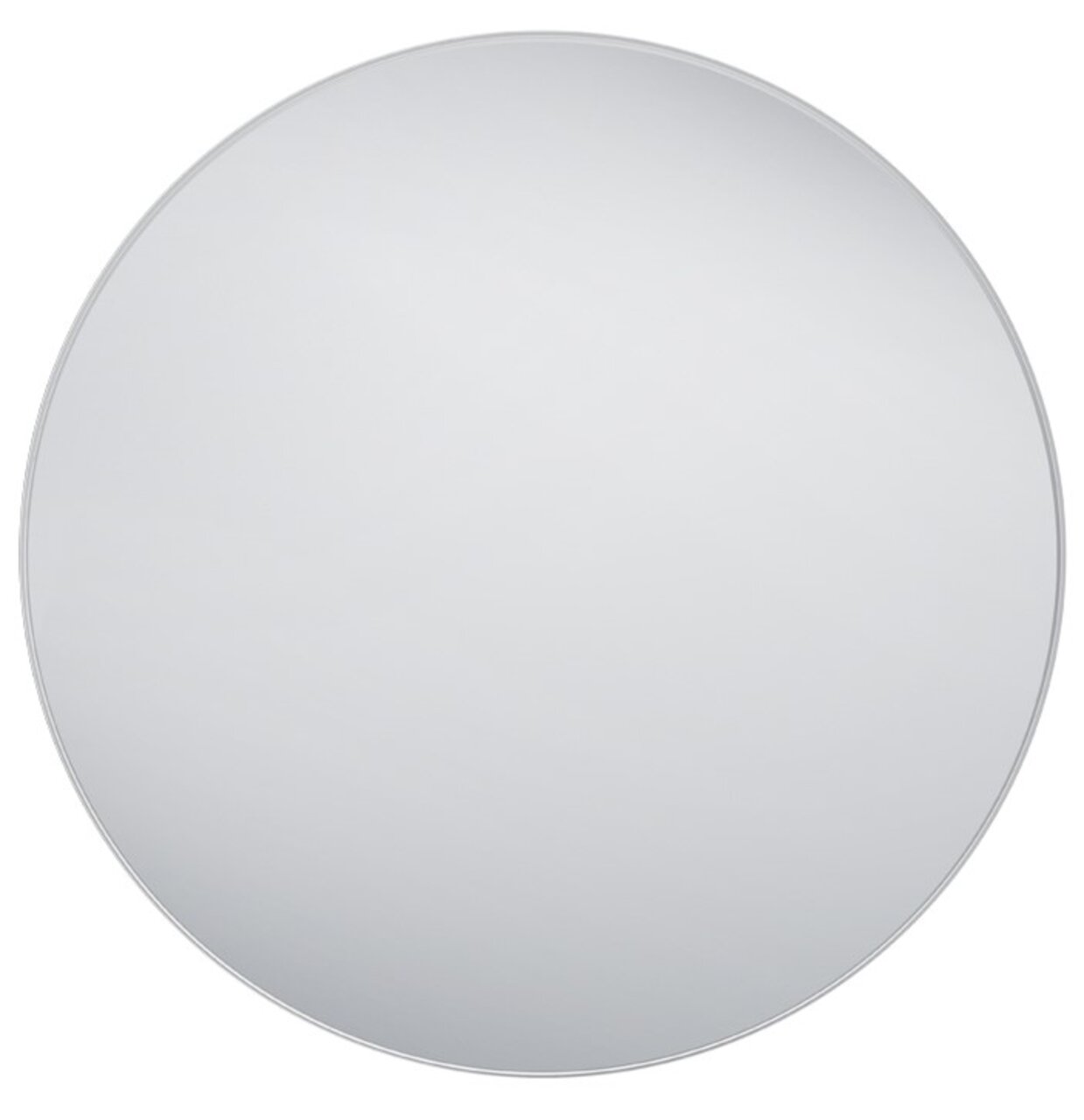 Runder Spiegel mit einem Durchmesser von ca. 80 cm, frontal fotografiert