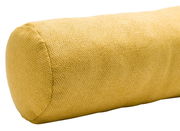 Gelbe Zugluftrolle aus 100% Polyester, seitliche Perspektive