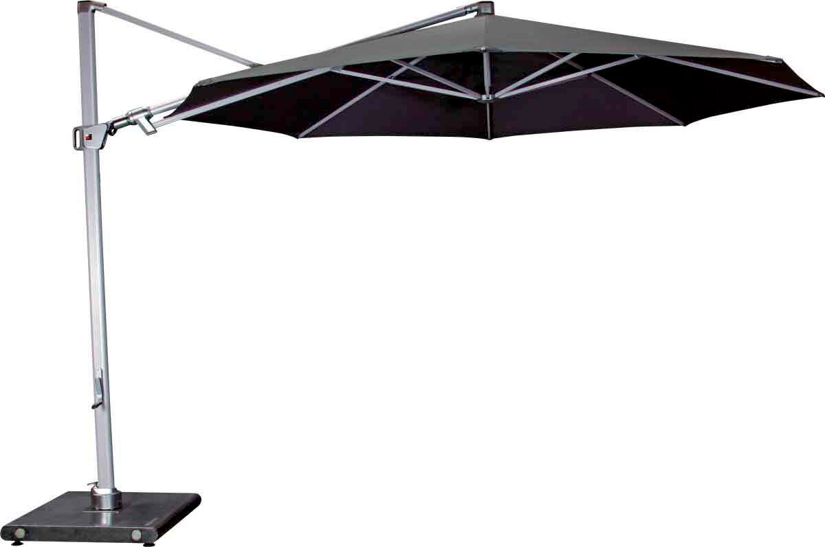 Knirps Pendelschirm KNIRPS Schwarzer Pendelschirm mit seitlichem Standfuß, seitliche Perspektive