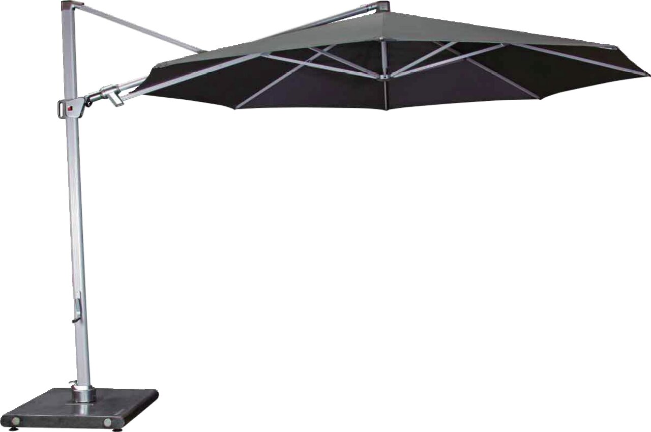 Knirps Pendelschirm KNIRPS Schwarzer Pendelschirm mit seitlichem Standfuß, seitliche Perspektive