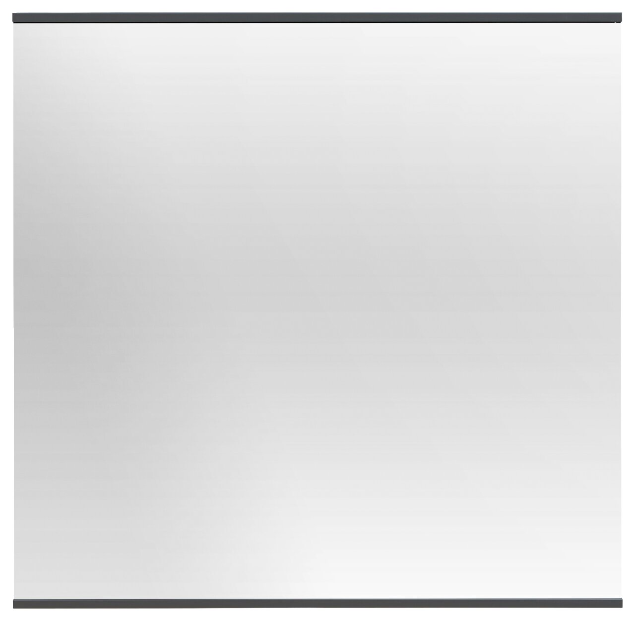 Rechteckiger Spiegel mit schwarzem Rahmen, Frontalansicht