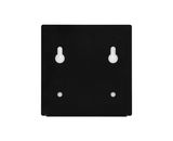 Rückansicht der schwarzen Akku Wandleuchte TALENT mit zwei weißen Aufhängungen.