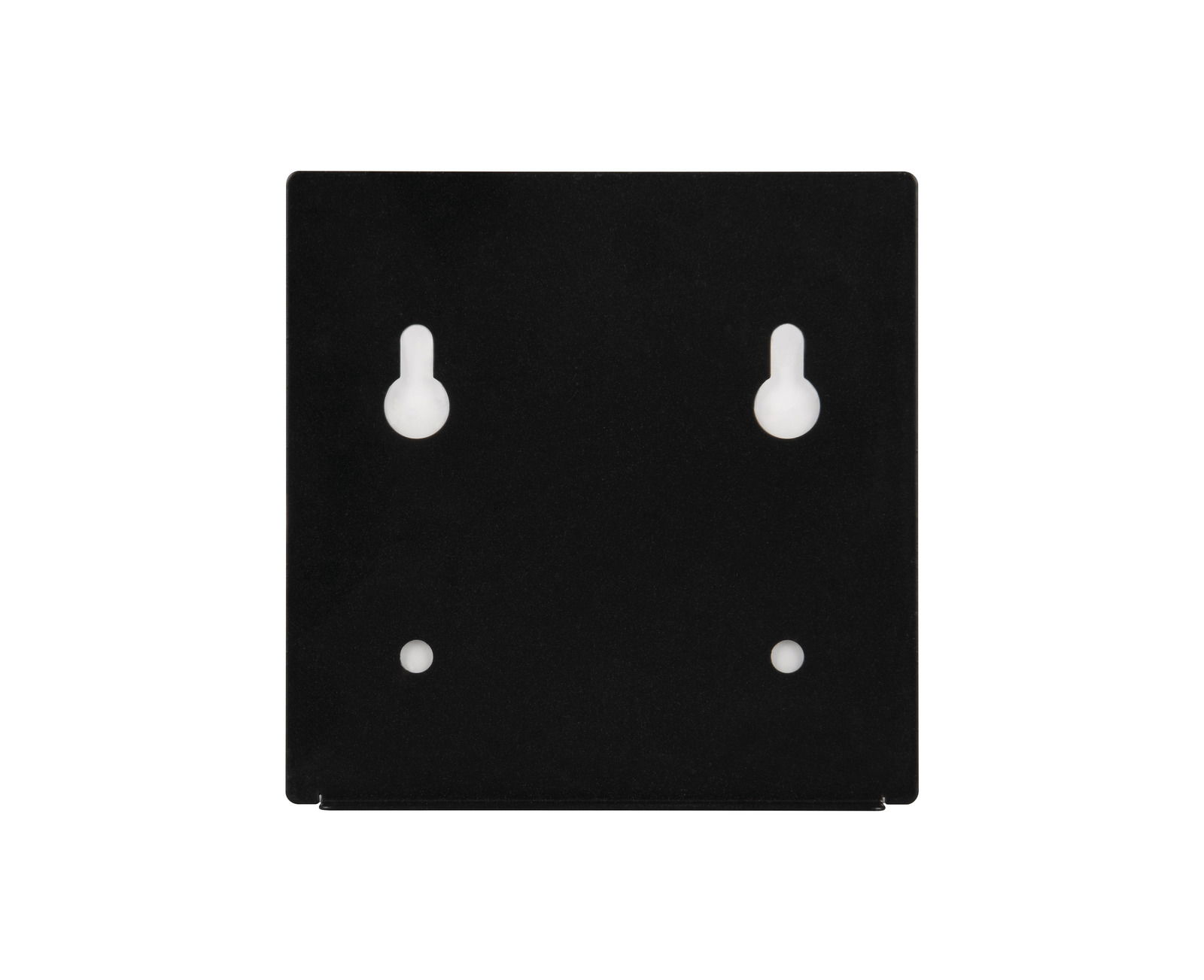 Rückansicht der schwarzen Akku Wandleuchte TALENT mit zwei weißen Aufhängungen.