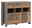 Landscape Kommode CARDIFF Rustikale Kommode aus Holz mit Metallgriffen, seitliche Perspektive