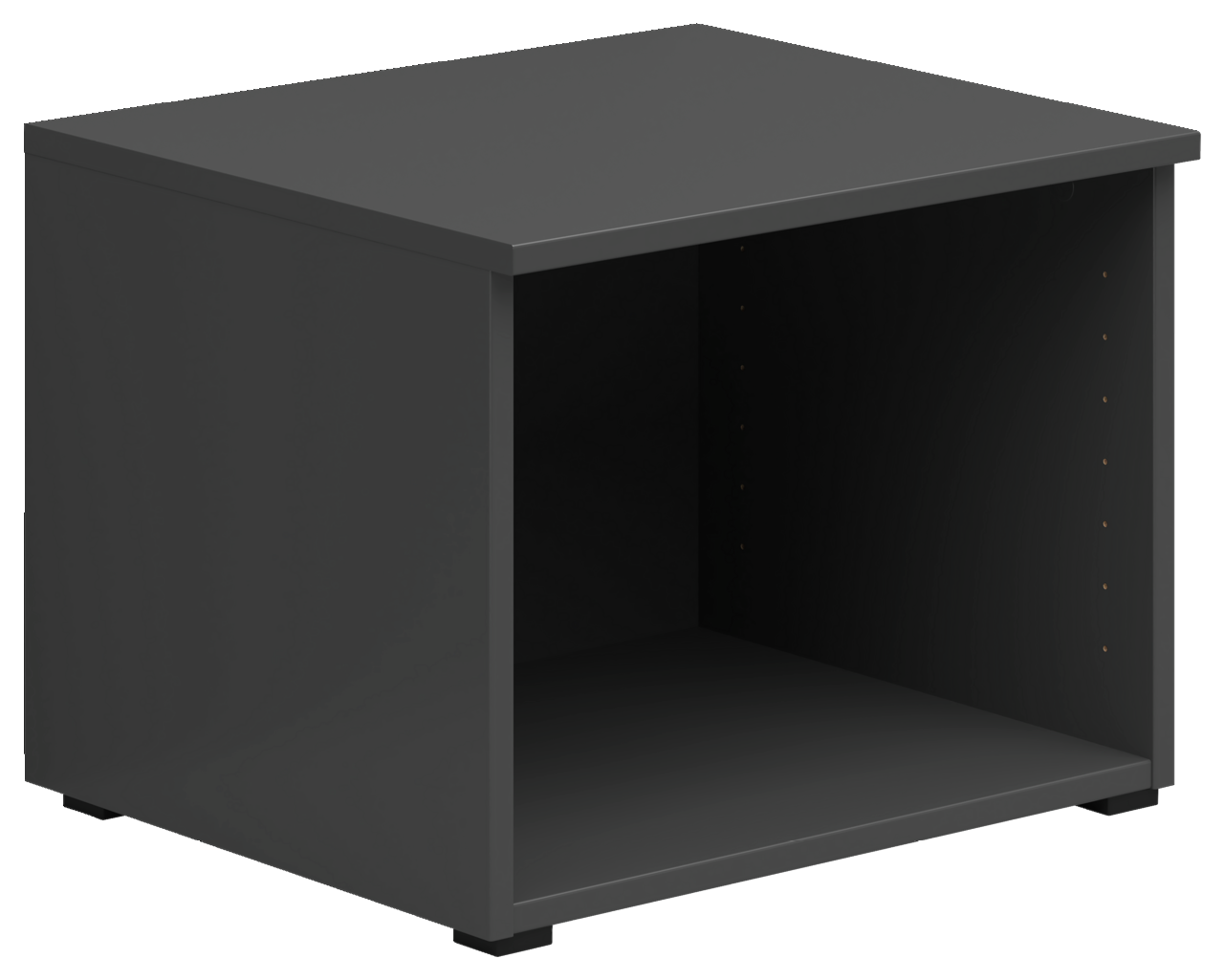 Carryhome Regalaufsatz MULTISTAURAUM Schwarzer Regalaufsatz in perspektivischer Ansicht von vorne links