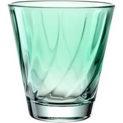 Grünes Trinkglas Twist 220ml, seitliche Perspektive
