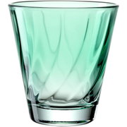 Grünes Trinkglas Twist 220ml, seitliche Perspektive