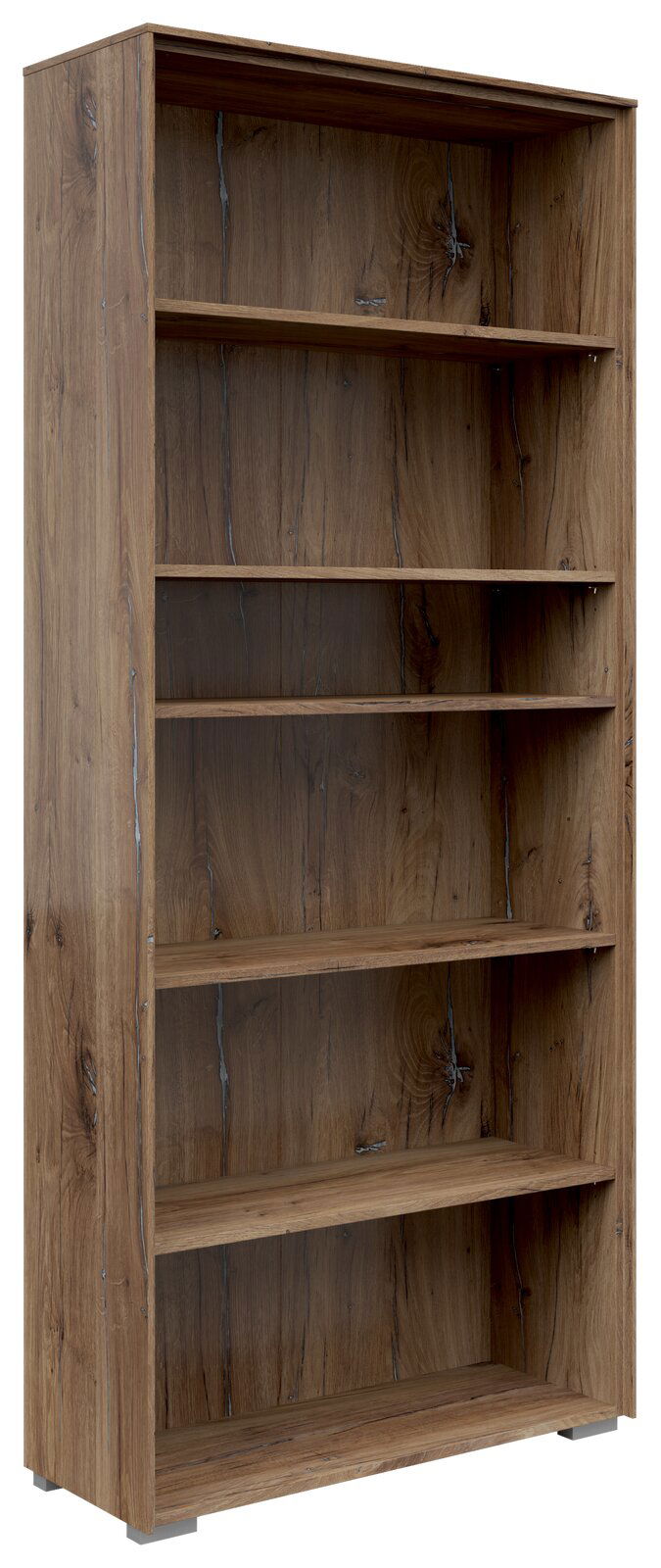 Voleo Aktenregal NEVADA Holz-Aktenregal mit fünf offenen Fächern, seitliche Perspektive