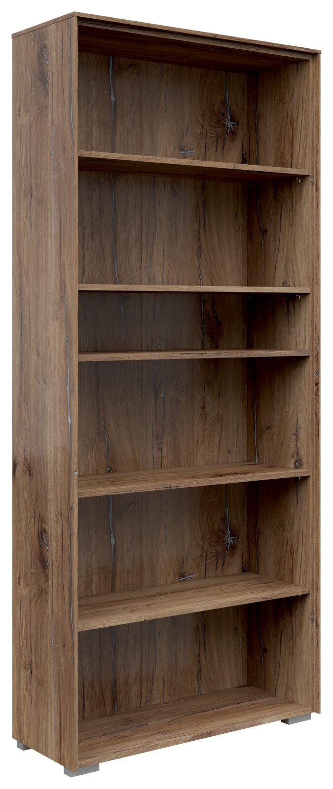 Voleo Aktenregal NEVADA Holz-Aktenregal mit fünf offenen Fächern, seitliche Perspektive