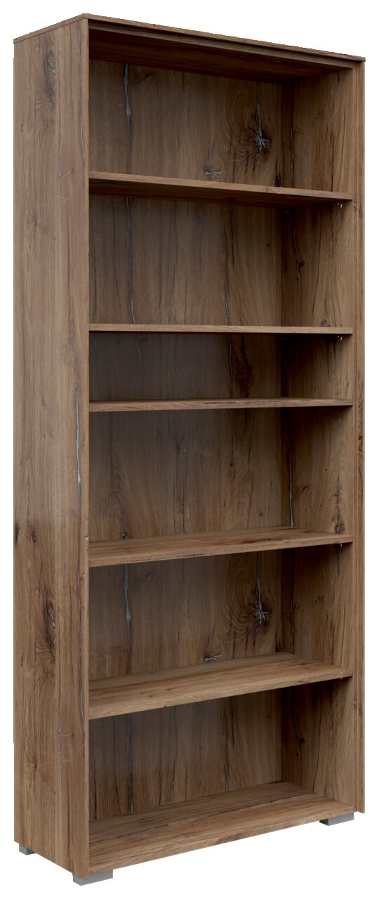 Voleo Aktenregal NEVADA Holz-Aktenregal mit fünf offenen Fächern, seitliche Perspektive