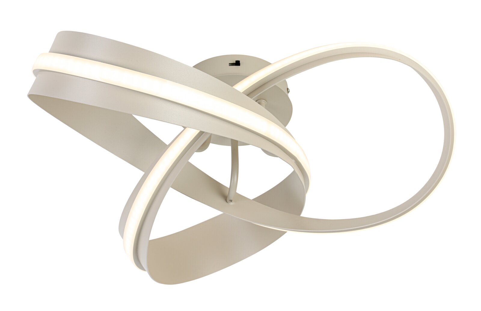 Novel LED-plafondlamp DECKENLEUCHTE Moderne led-plafondlamp met gebogen vormgeving, zijaanzicht