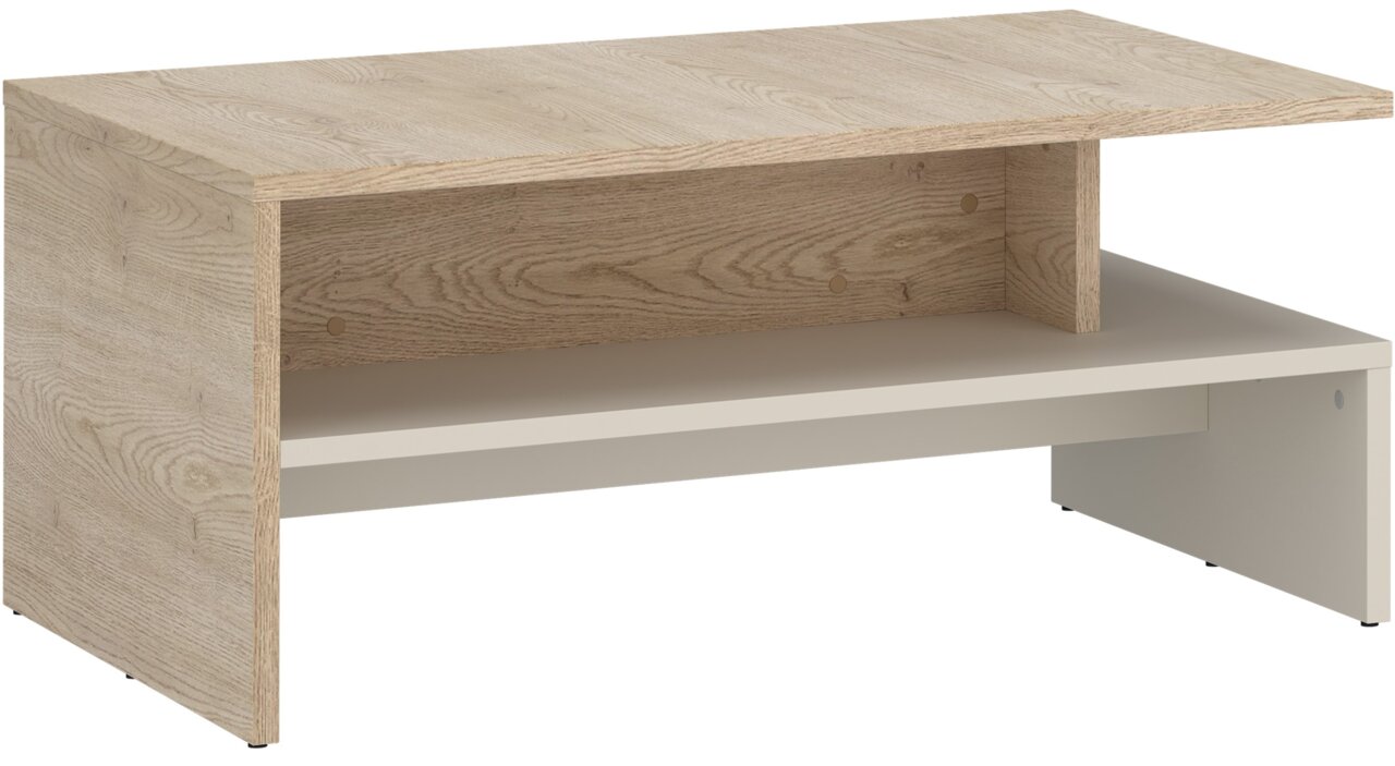 Z2 Salontafel LAGOON Moderne houten salontafel met rechthoekige vorm, zijaanzicht