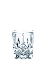 Kristallglas Stamper mit elegantem Schliffmuster, frontal abgebildet.