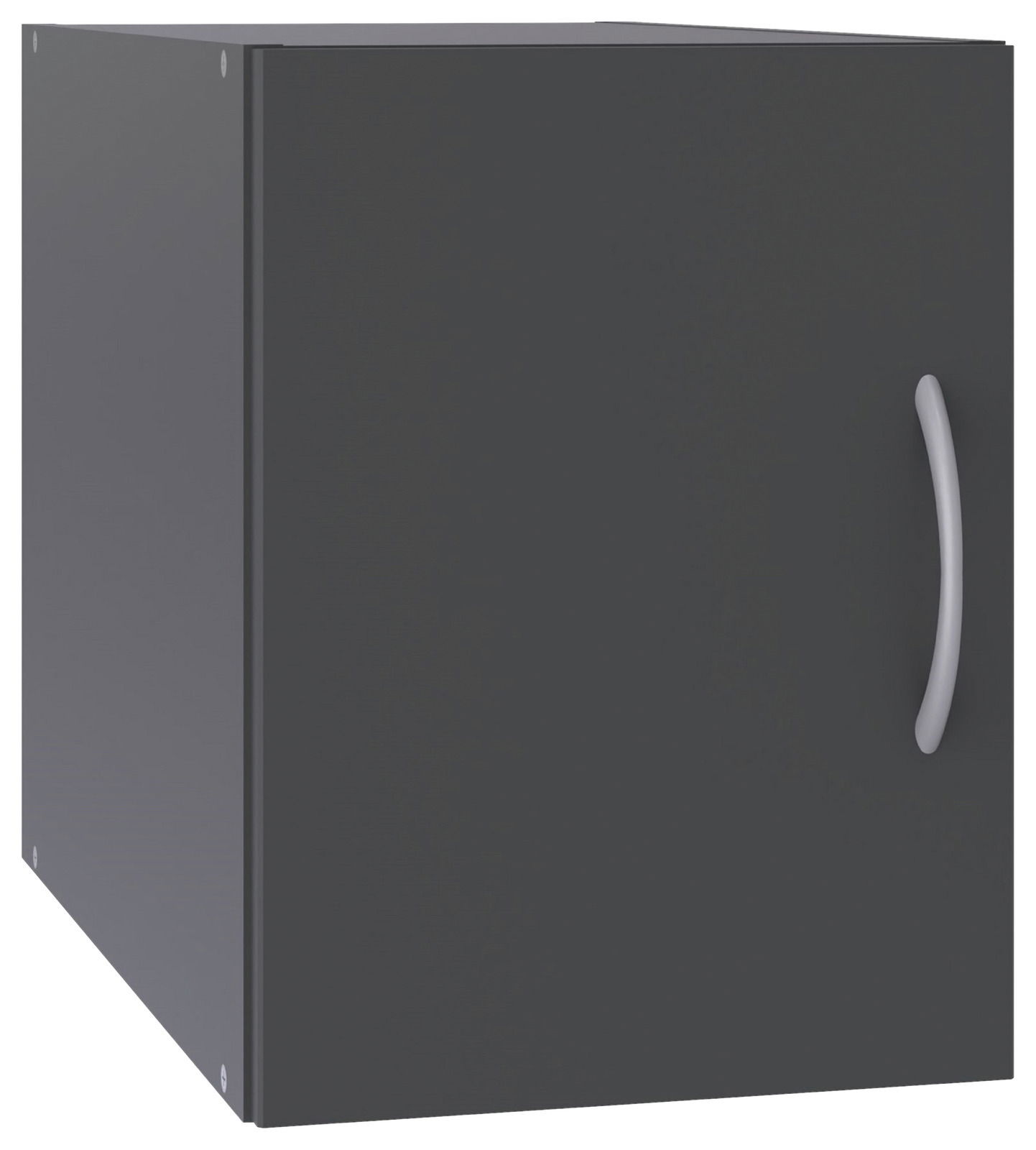 Schwarzer Aufsatz T54 mit silbernem Griff, seitliche Perspektive