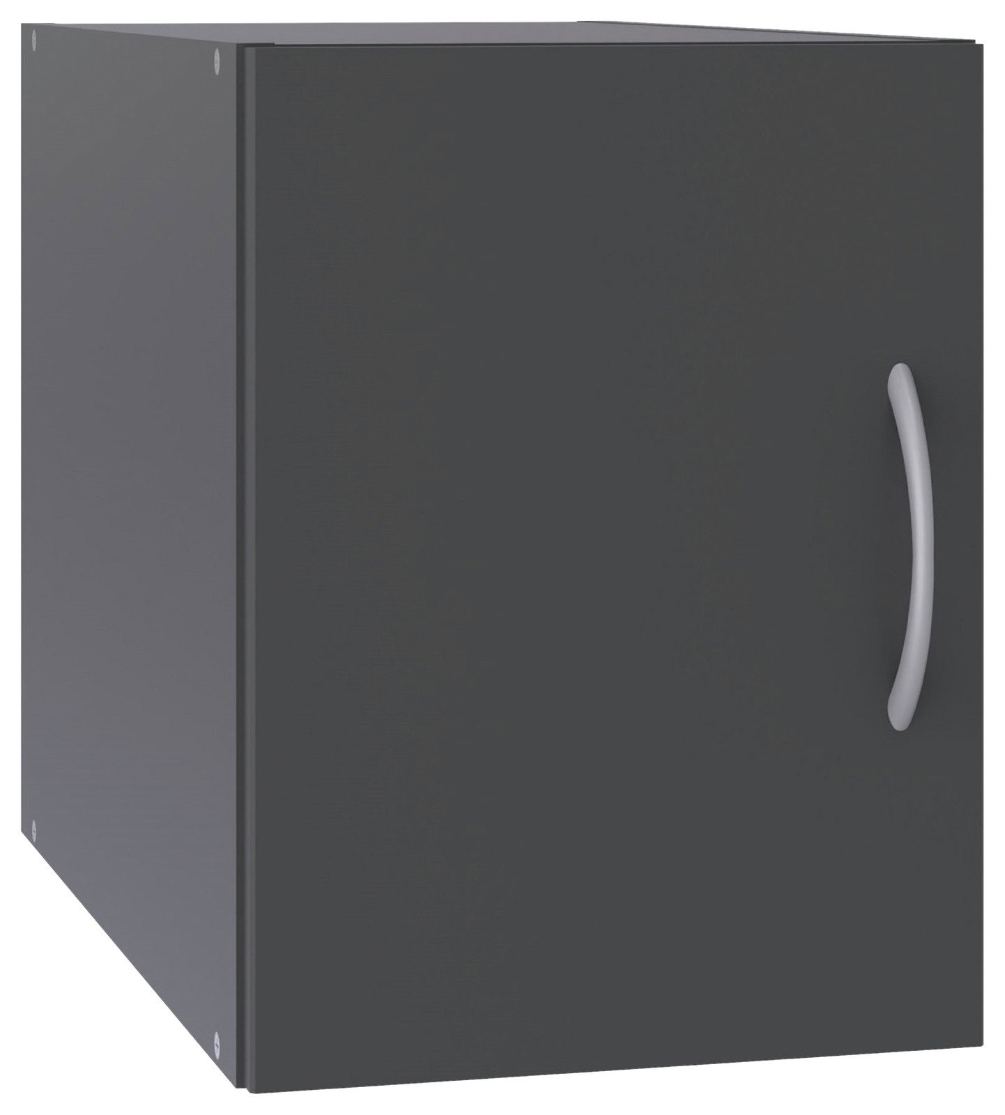 XORA Aufsatz T54 MULTIRAUMKONZEPT Schwarzer Aufsatz T54 mit silbernem Griff, seitliche Perspektive