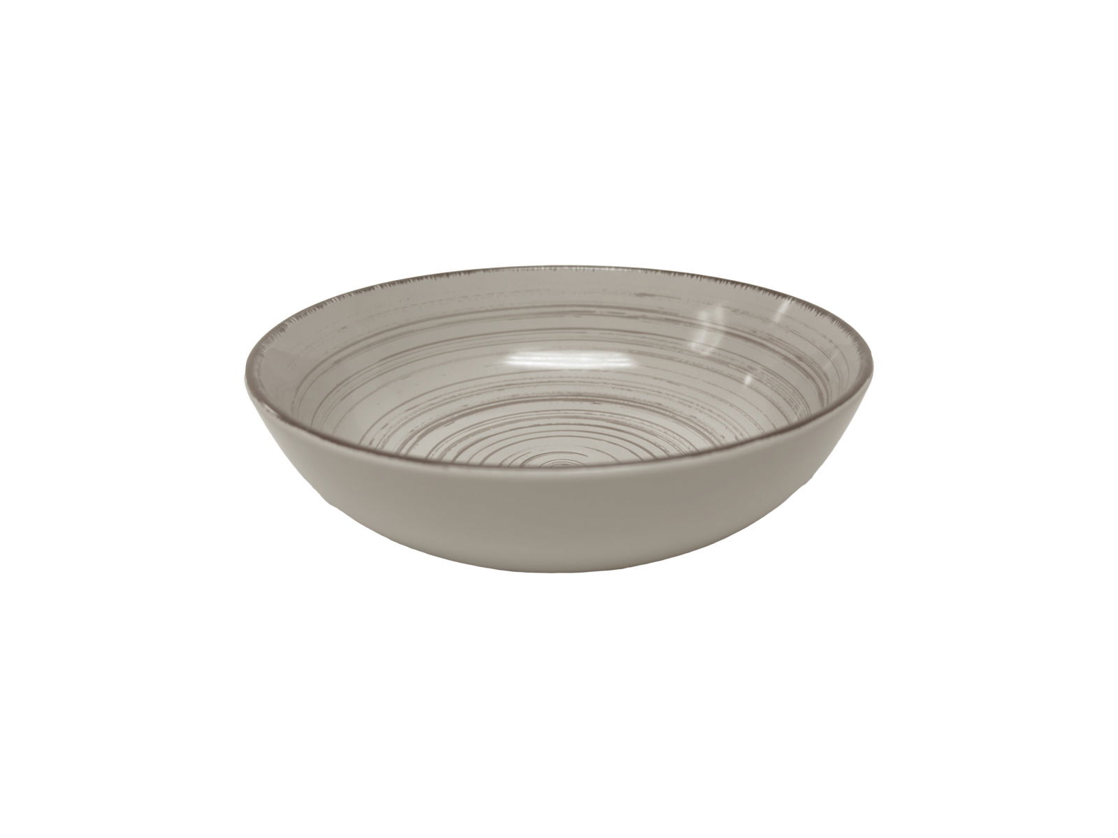 Schüssel mit kreisförmigem Muster, seitliche Perspektive