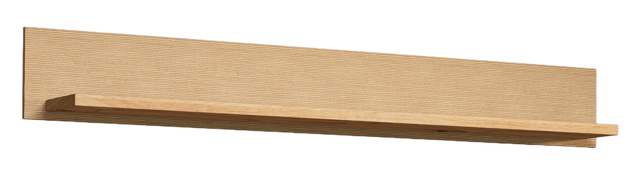 Holz-Wandboard in Seitenansicht mit natürlicher Maserung