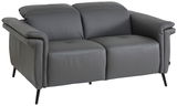 Graues 3-Sitzer-Sofa Emilio Belluti mit Polsterung, Vorderansicht
