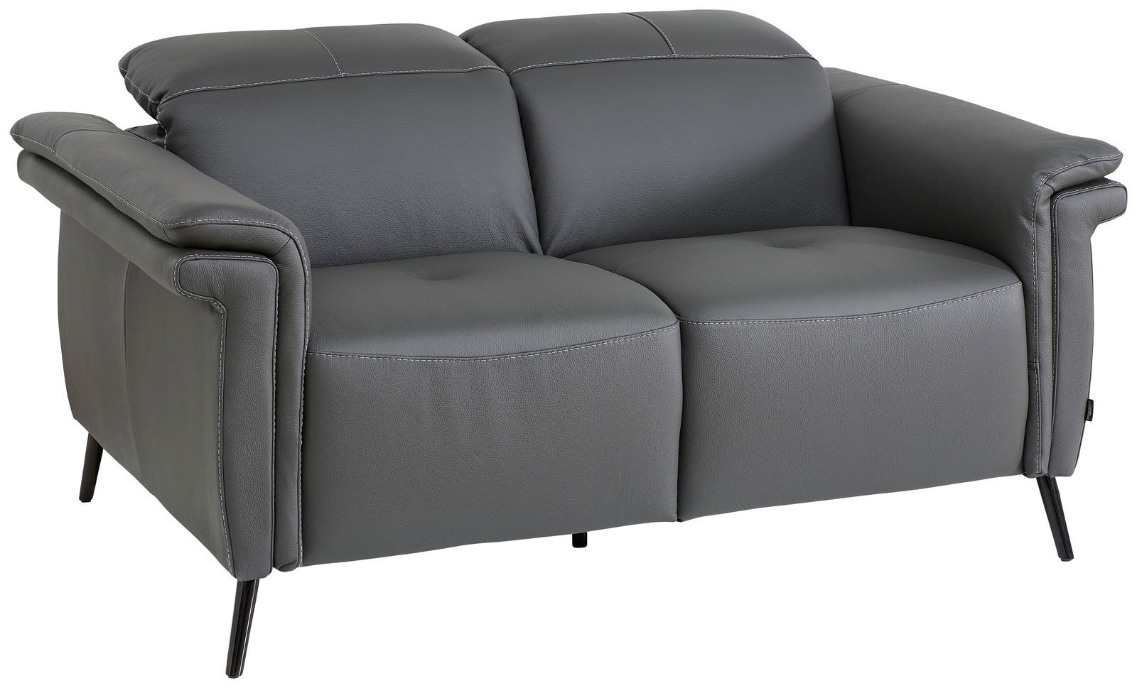 Graues 3-Sitzer-Sofa Emilio Belluti mit Polsterung, Vorderansicht