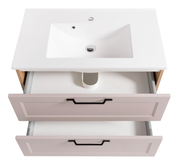 Waschtisch-Set mit zwei offenen Schubladen, Ansicht von oben