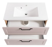 Waschtisch-Set mit zwei offenen Schubladen, Ansicht von oben