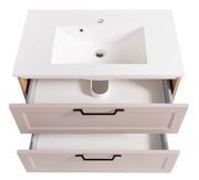 Waschtisch-Set mit zwei offenen Schubladen, Ansicht von oben