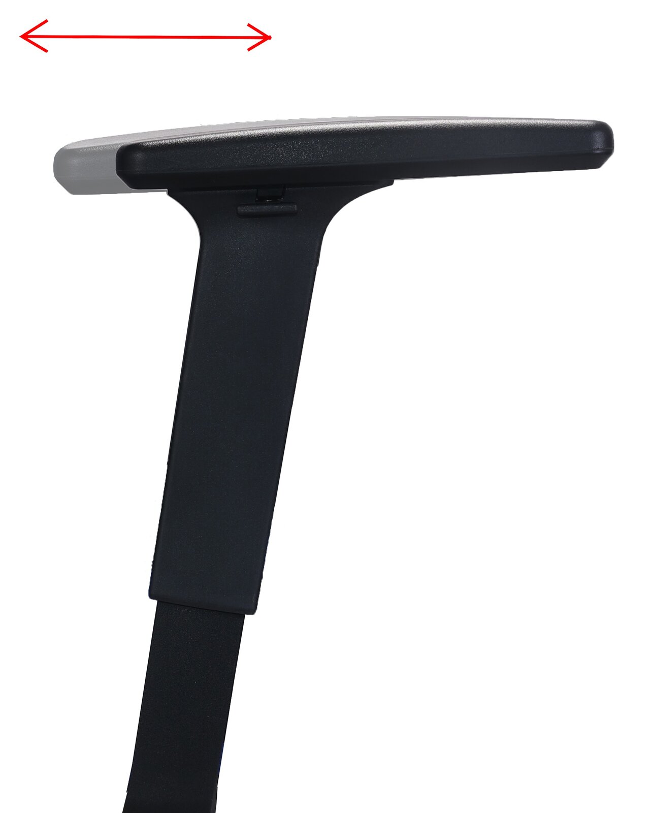 Seitliche Ansicht einer verstellbaren Armlehne für einen Gaming-Stuhl