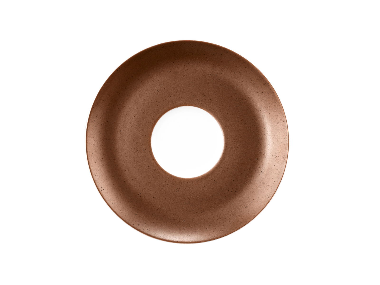 Bronzefarbene Kombi-Untertasse, 16,5 cm, Draufsicht