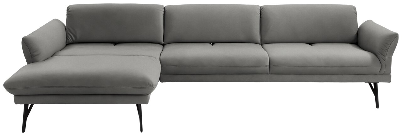 Graue Longchairkombination mit modernem Design, frontal betrachtet