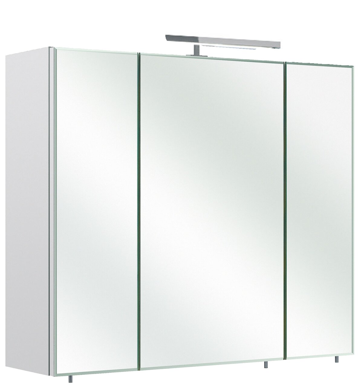 XORA Spiegelschrank GRADO Moderner Spiegelschrank mit drei Türen und integrierter Beleuchtung, Frontalansicht