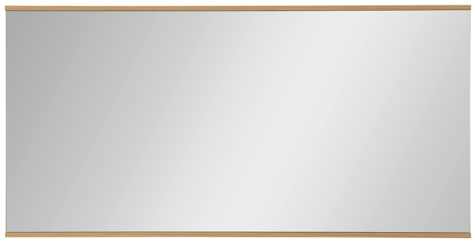 Großer rechteckiger XL-Spiegel mit Holzrahmen, Frontalansicht