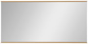 Großer rechteckiger XL-Spiegel mit Holzrahmen, Frontalansicht