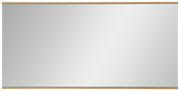 Großer rechteckiger XL-Spiegel mit Holzrahmen, Frontalansicht