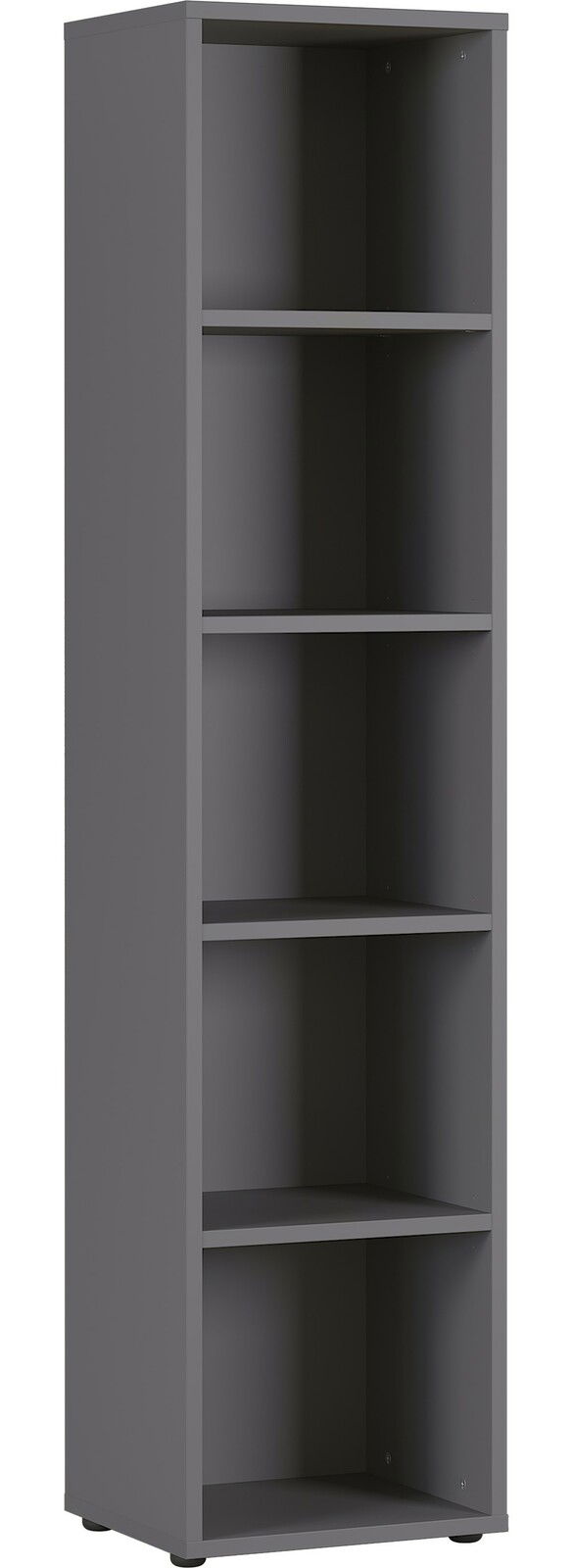 XORA Aktenregal LEGEND II Graues Aktenregal mit fünf offenen Fächern, seitliche Perspektive