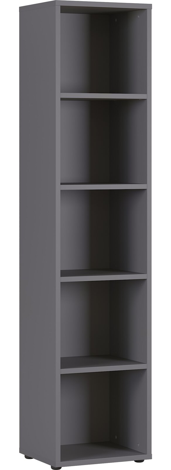 XORA Aktenregal LEGEND II Graues Aktenregal mit fünf offenen Fächern, seitliche Perspektive