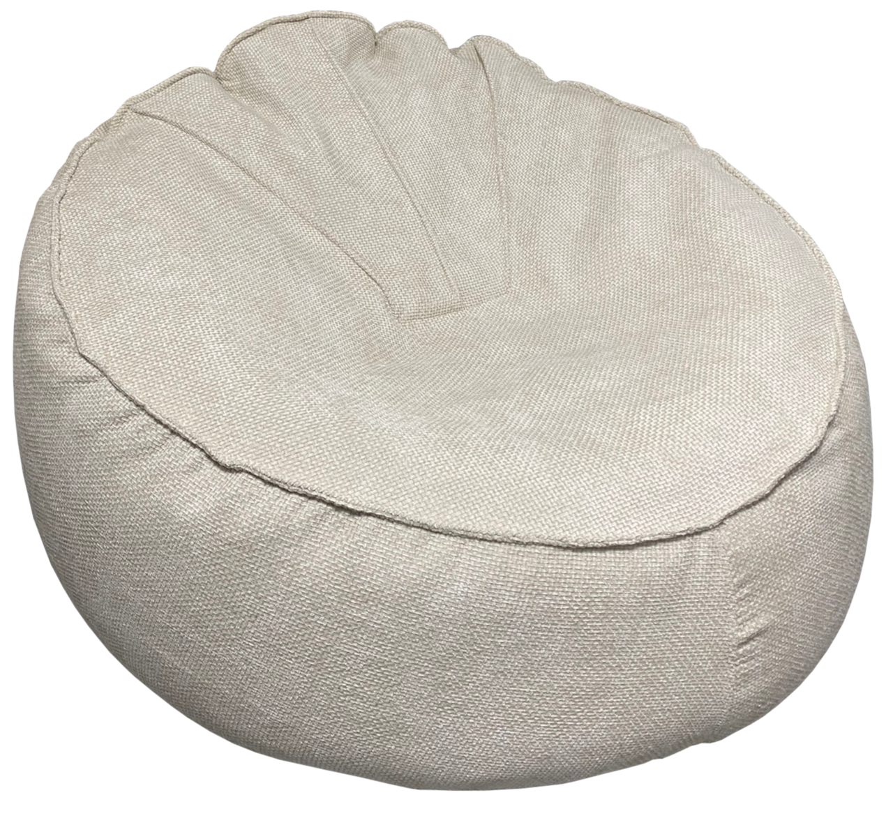 Z2 Sitzhocker COLORADO Beiger Sitzhocker in Muschelform, Ansicht von oben