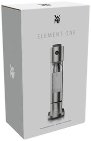 Verpackung des Wassersprudlers WMF Element One in schräger Perspektive