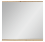 Moderner rechteckiger Spiegel mit Holzrahmen, Frontalansicht