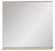 Moderner rechteckiger Spiegel mit Holzrahmen, Frontalansicht