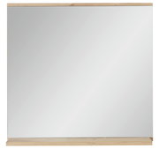 Moderner rechteckiger Spiegel mit Holzrahmen, Frontalansicht