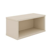 Rechteckige Wandbox in Beige, perspektivisch von vorne rechts gesehen