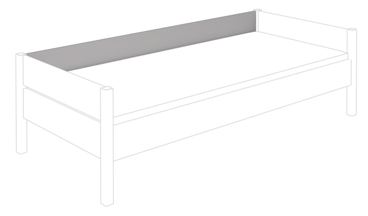Schutzseite für ein Bett, seitliche Perspektive